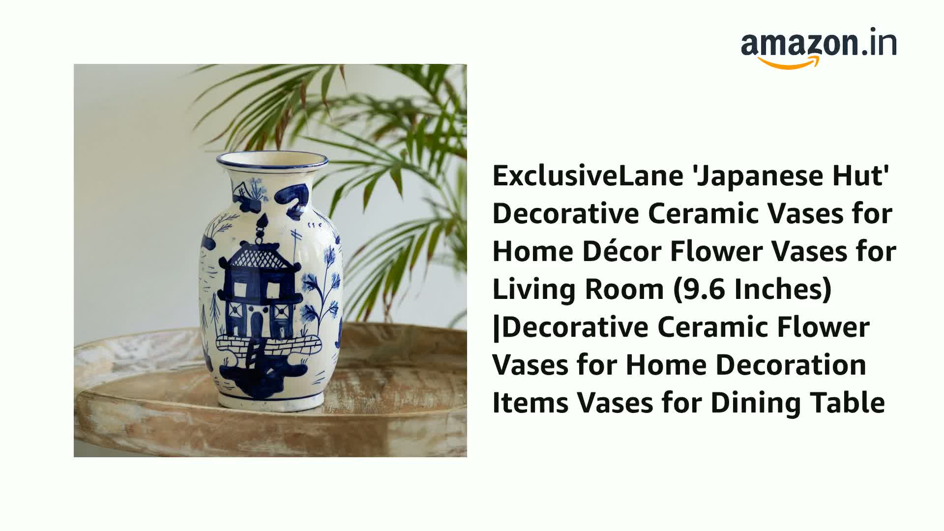 Buy ExclusiveLane 'Japanese Hut' Decorative Ceramic Vases for Home
